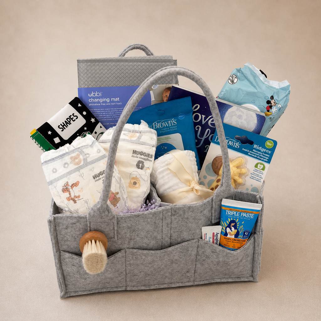 Welcome Baby Essentials Gift Basket